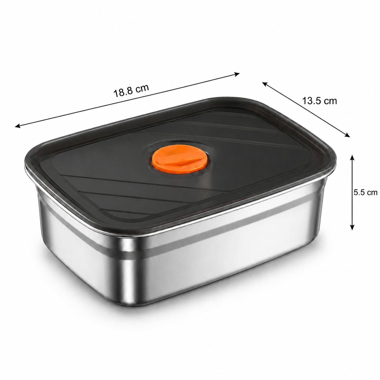 Recipiente Grande Para Alimentos Al Vacío De Acero Inoxidable Antibacteriano De 1000ml