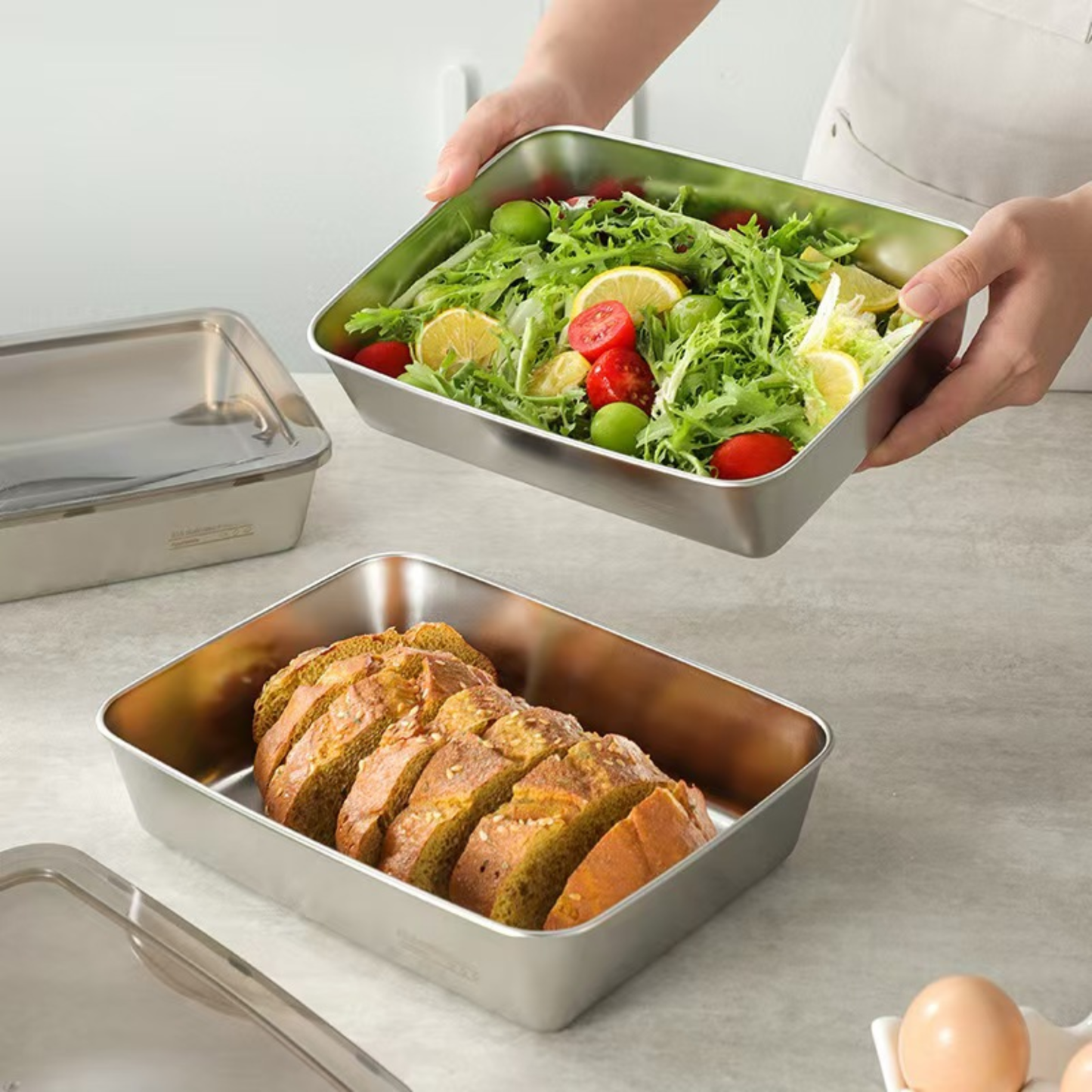 Contenedor para Alimentos de Acero Inoxidable 304 – Frescura Prolongada y Máxima Seguridad