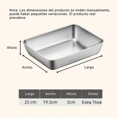 Contenedor de acero inoxidable 304 — refri sin malos olores y comida fresca toda la semana.