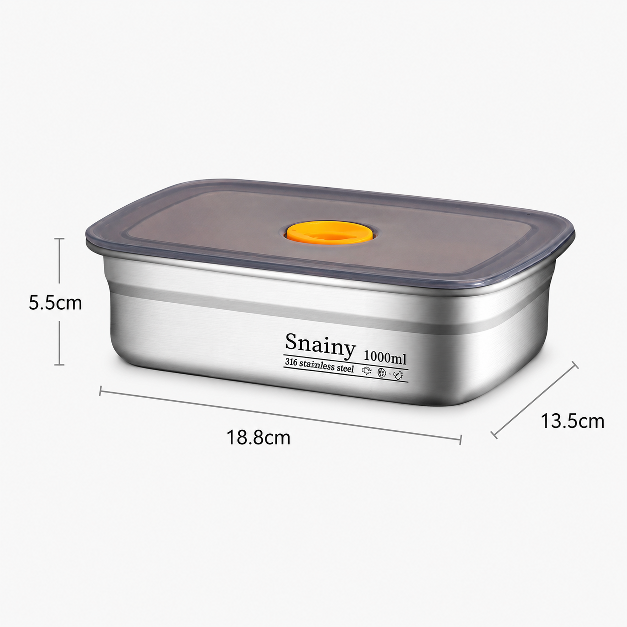 SnainyBox™ 316 – Táper Hermético Premium