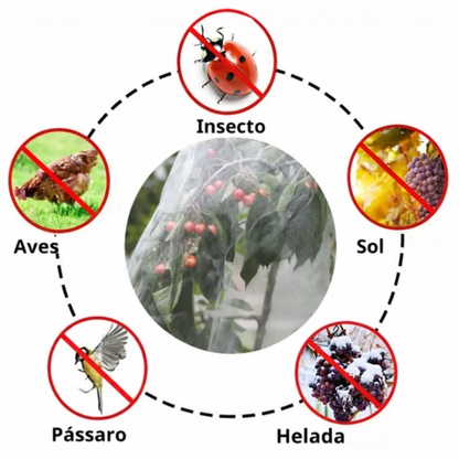Bolsas de malla transpirables reutilizables para la protección de frutas y verduras – Protege contra insectos, moscas de la fruta y pájaros