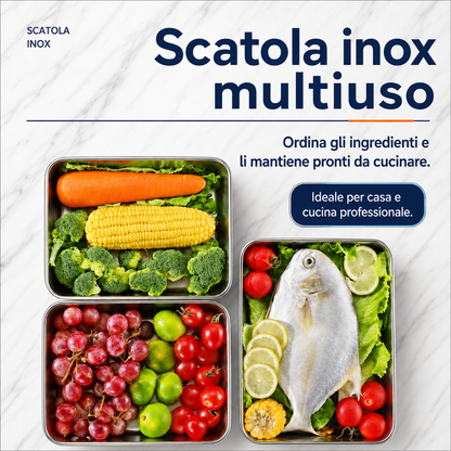 Bandeja de Acero Inoxidable 304 para Alimentos — Conserva y Cocina con Máxima Comodidad