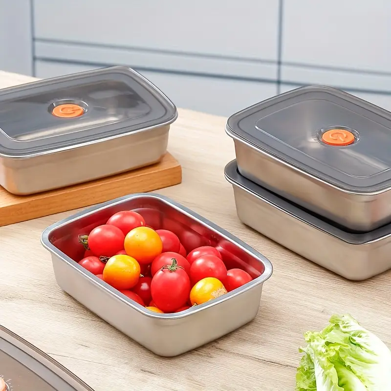 Recipiente de acero inoxidable 316 con capacidad de 1000 ml – Solución segura y práctica para el almacenamiento de alimentos (19 × 14 × 6cm)