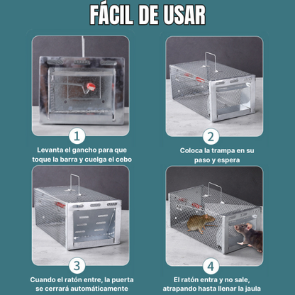 BestSeller™ - Trampa de jaula humanitaria para capturar ratas, ratones y ardillas vivas