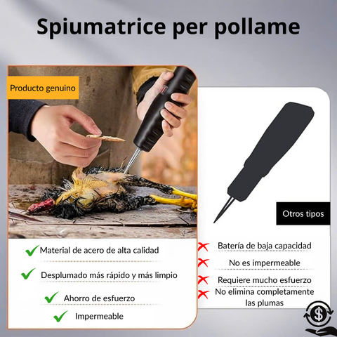 Desplumadora portátil para aves – elimina todas las plumas en pocos minutos