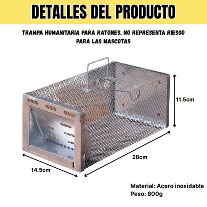 BestSeller™ - Trampa de jaula humanitaria para capturar ratas, ratones y ardillas vivas