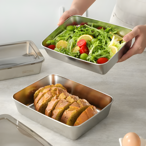 Contenedor premium para alimentos de acero inoxidable 304, mantiene la frescura hasta por 4 semanas.
