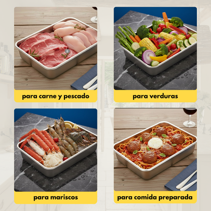 Contenedor para Alimentos de Acero Inoxidable 304 – Frescura Prolongada y Máxima Seguridad