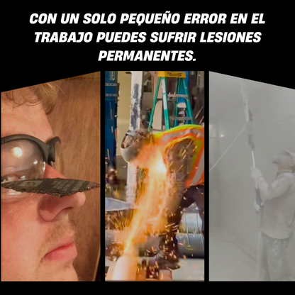 La visera protege el rostro contra el polvo fino y las partículas suspendidas en el aire.