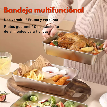Contenedor de acero inoxidable 304 — refri sin malos olores y comida fresca toda la semana.