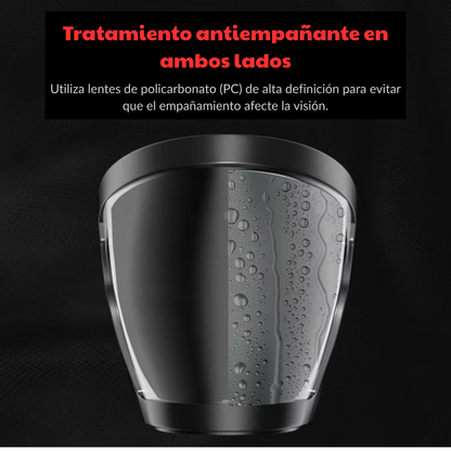 Careta con visor para la protección completa del rostro y los ojos