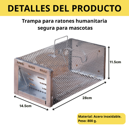 Jaula trampa humanitaria para capturar ratones y ardillas vivos