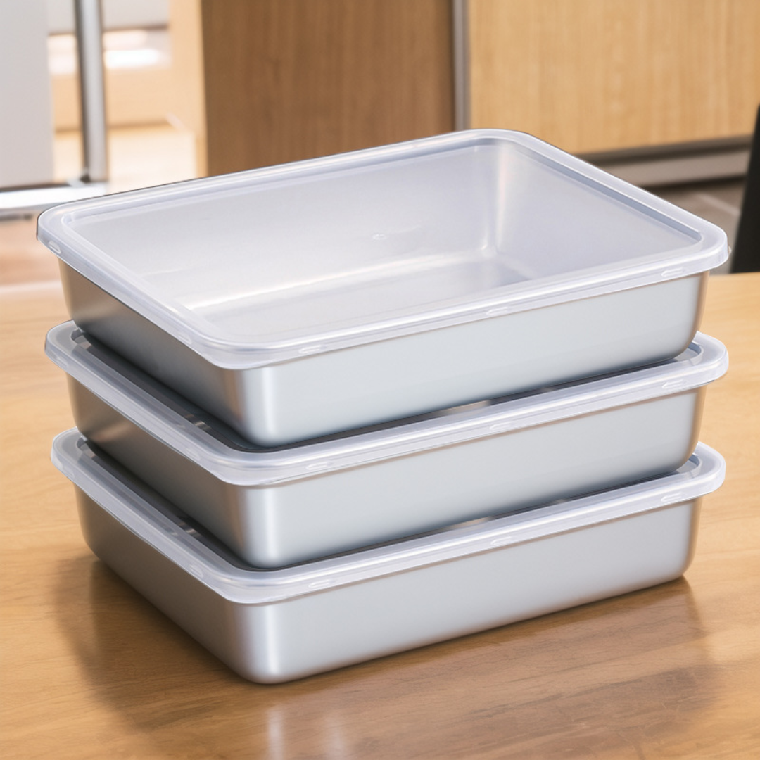 Contenedor de Alimentos de Acero Inoxidable 304 con Tapa Hermética – Frescura Más Duradera, Sin Olores ni Desperdicios