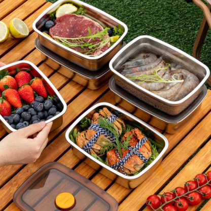 Recipiente para alimentos de acero inoxidable 316 con sistema de vacío – frescura garantizada al 100%