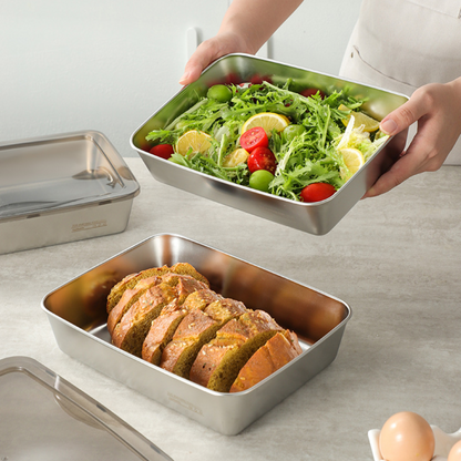 Contenedor de Alimentos de Acero Inoxidable 304 con Tapa Hermética – Frescura Más Duradera, Sin Olores ni Desperdicios