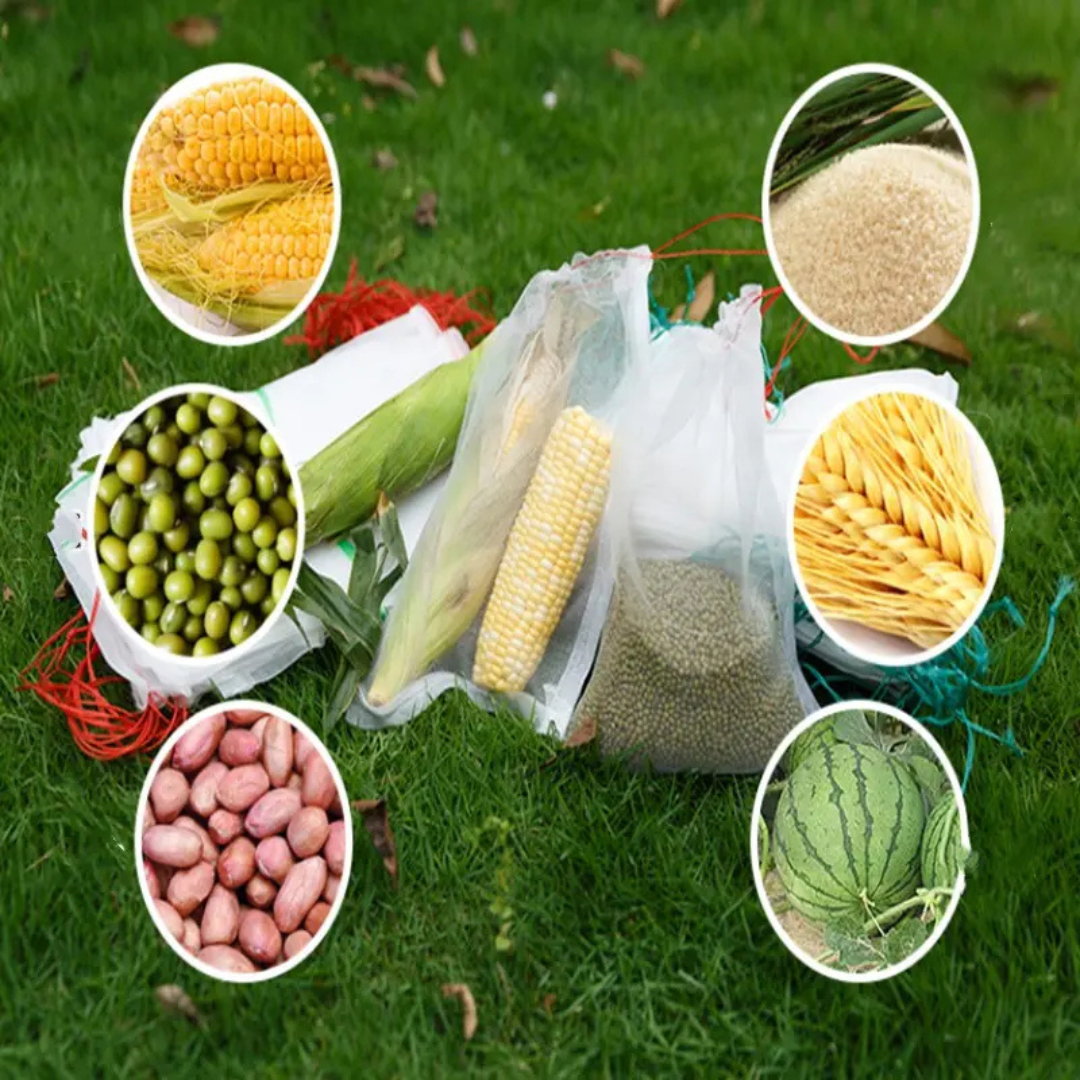 Bolsas de malla transpirables reutilizables para la protección de frutas y verduras – Protege contra insectos, moscas de la fruta y pájaros