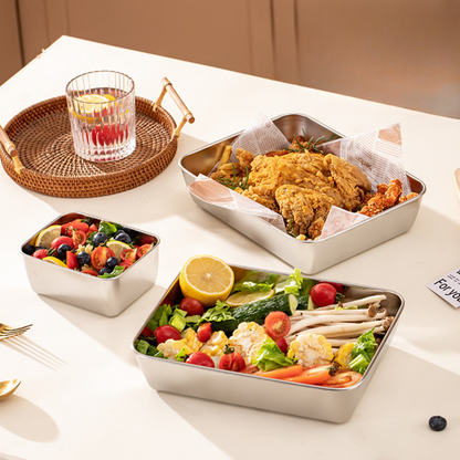 Contenedor de Alimentos de Acero Inoxidable 304 con Tapa Hermética – Frescura Más Duradera, Sin Olores ni Desperdicios