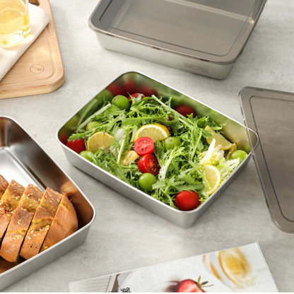 Contenedor de Alimentos de Acero Inoxidable 304 con Tapa Hermética – Frescura Más Duradera, Sin Olores ni Desperdicios