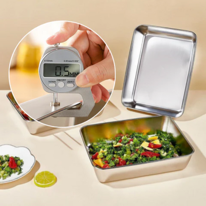 Contenedor de Alimentos de Acero Inoxidable 304 con Tapa Hermética – Frescura Más Duradera, Sin Olores ni Desperdicios
