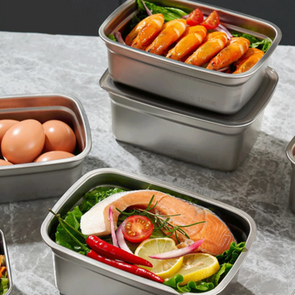 Recipiente antibacteriano al vacío para alimentos de acero inoxidable, 1500 ml – también apto para microondas.