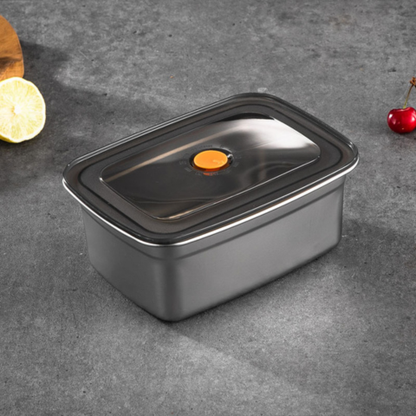 Recipiente antibacteriano al vacío para alimentos de acero inoxidable, 1500 ml – también apto para microondas.