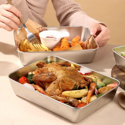 Contenedor de acero inoxidable 304 — refri sin malos olores y comida fresca toda la semana.