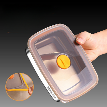 BestSeller™ - Recipiente de Alimentos al Vacío Antibacteriano de Acero Inoxidable 316 (19x14x6 cm)