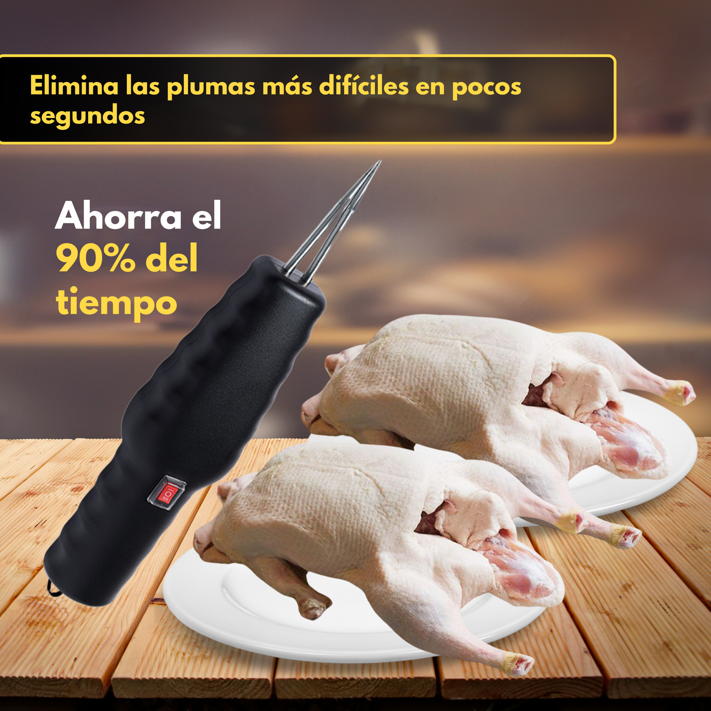 Desplumadora portátil para aves – elimina todas las plumas en pocos minutos