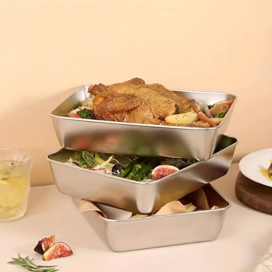 Contenedor de acero inoxidable 304 — refri sin malos olores y comida fresca toda la semana.