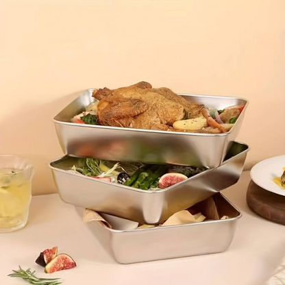 Contenedor de acero inoxidable 304 — refri sin malos olores y comida fresca toda la semana.