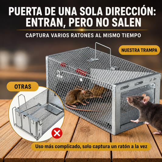 BestSeller™ - Trampa Humanitaria de Captura Viva para Ratas, Ratones y Ardillas