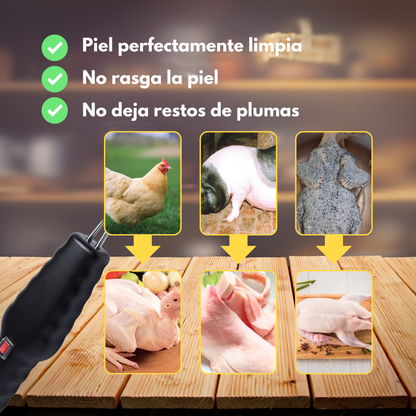 Desplumadora portátil para aves – elimina todas las plumas en pocos minutos