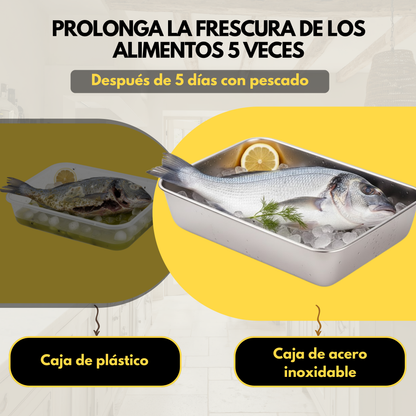 Contenedor para Alimentos de Acero Inoxidable 304 – Frescura Prolongada y Máxima Seguridad