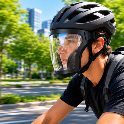 Careta con visor para la protección completa del rostro y los ojos