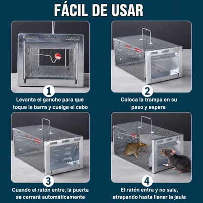 BestSeller™ - Trampa Humanitaria de Captura Viva para Ratas, Ratones y Ardillas
