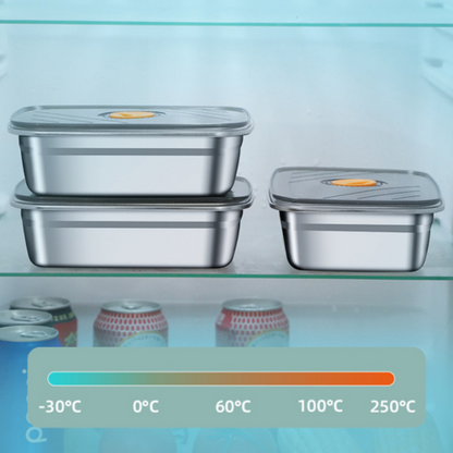 Recipiente antibacteriano al vacío para alimentos de acero inoxidable, 1500 ml – también apto para microondas.