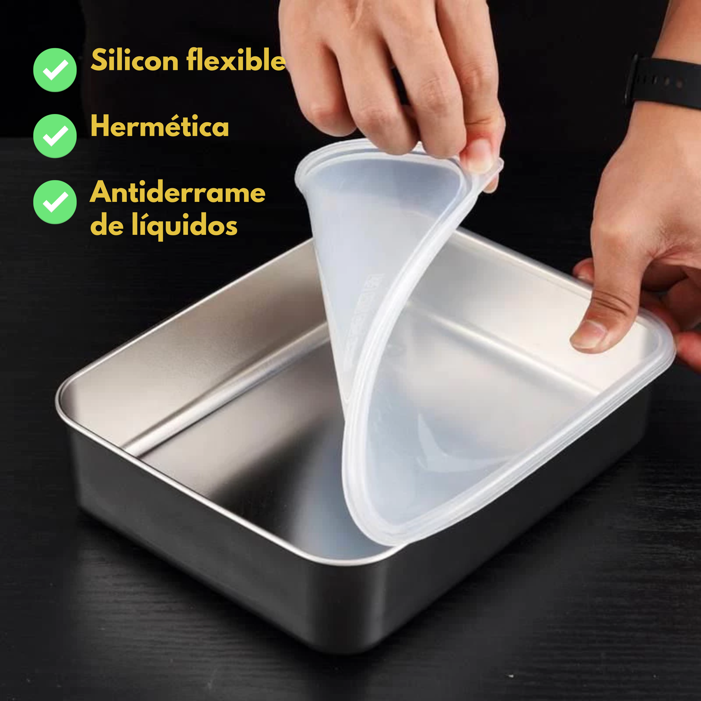 Contenedor para Alimentos de Acero Inoxidable 304 – Frescura Prolongada y Máxima Seguridad