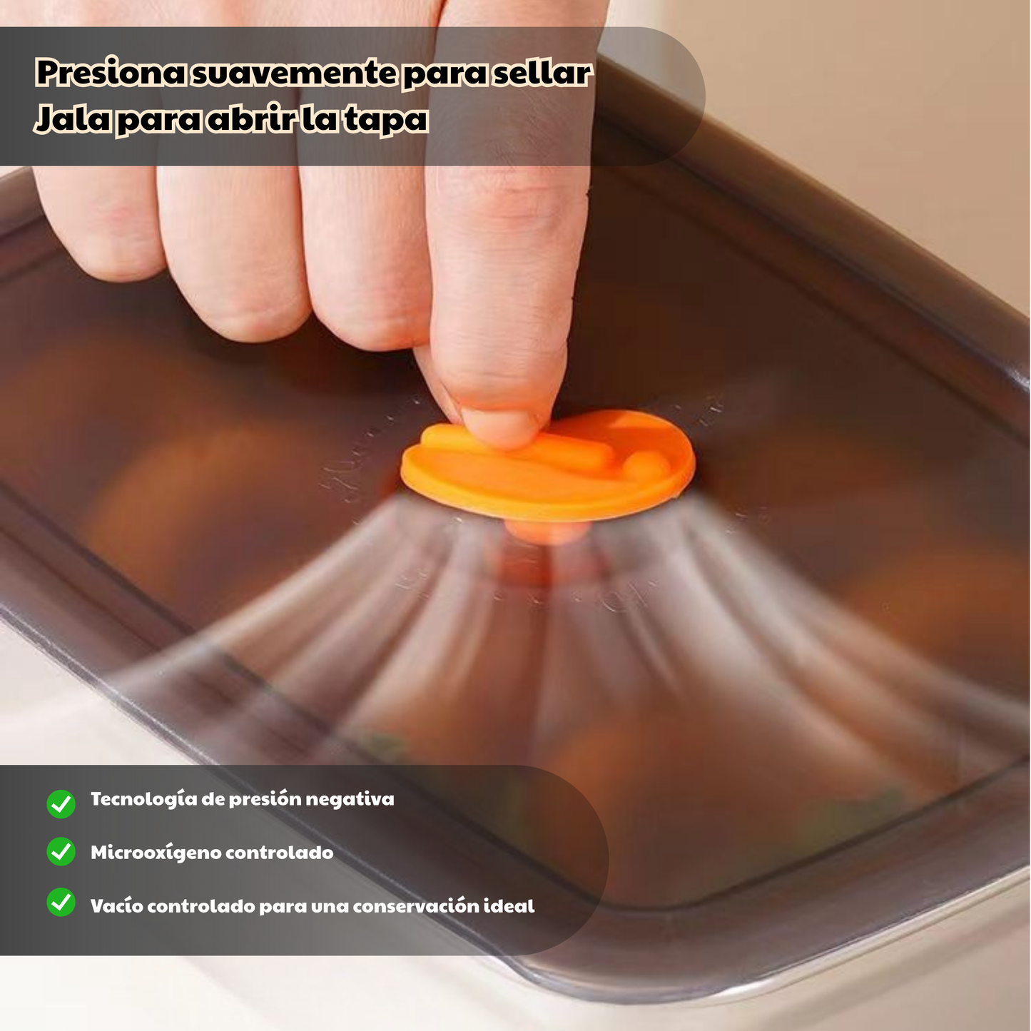 Recipiente hermético antibacteriano de acero inoxidable 316 (19 × 14 × 6 cm)