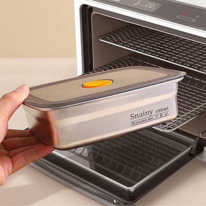 Recipiente Grande Para Alimentos Al Vacío De Acero Inoxidable Antibacteriano De 1000ml