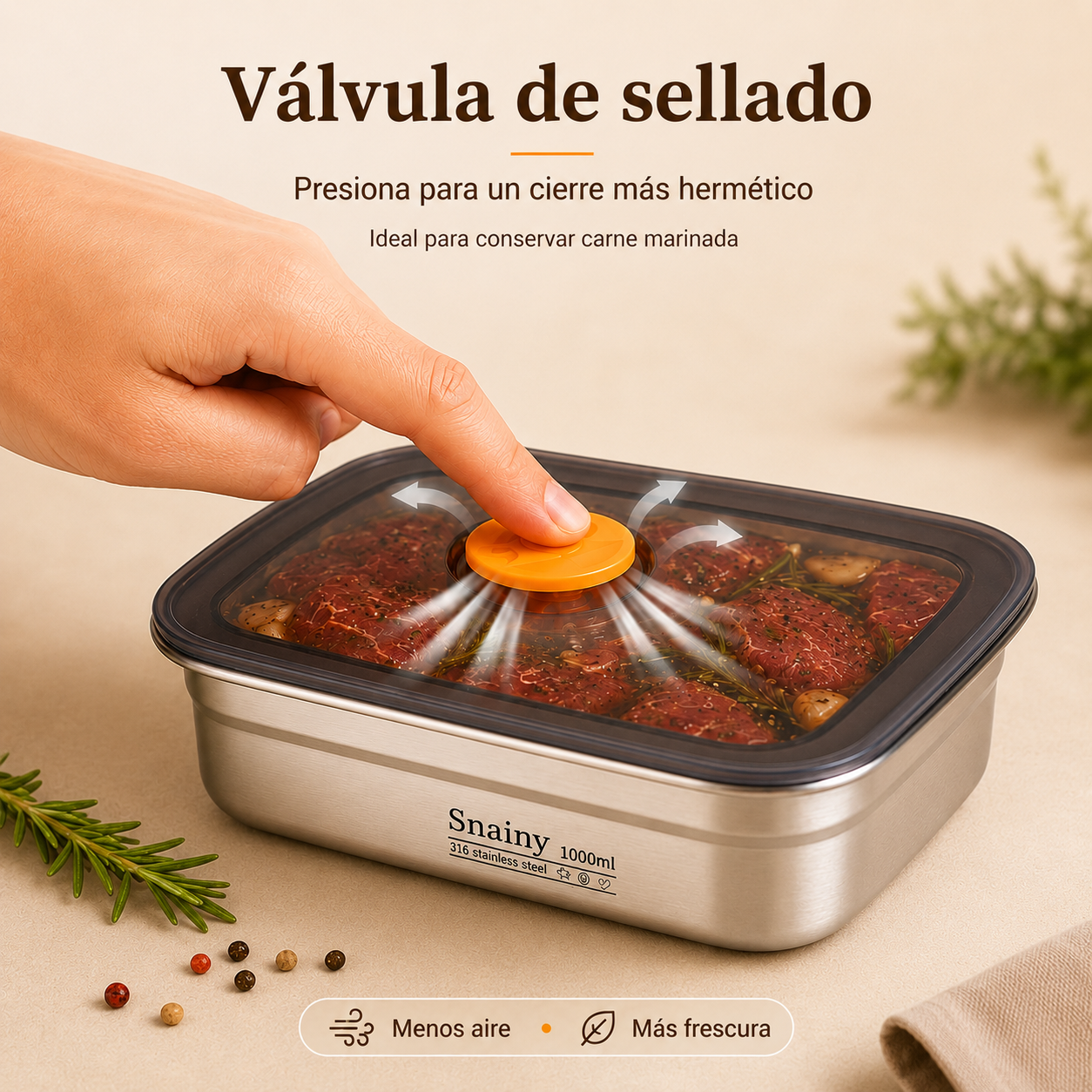 SnainyBox™ 316 – Táper Hermético Premium