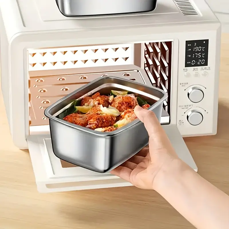 Recipiente de acero inoxidable 316 con capacidad de 1000 ml – Solución segura y práctica para el almacenamiento de alimentos (19 × 14 × 6cm)
