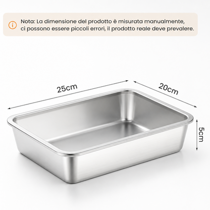 Bandeja de Acero Inoxidable 304 para Alimentos — Conserva y Cocina con Máxima Comodidad