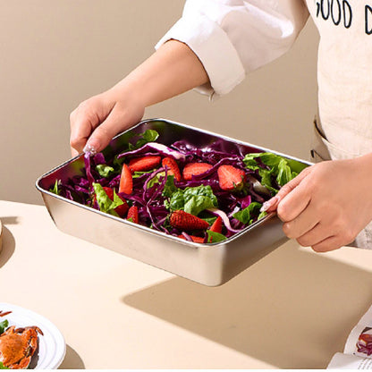 Contenedor de acero inoxidable 304 — refri sin malos olores y comida fresca toda la semana.
