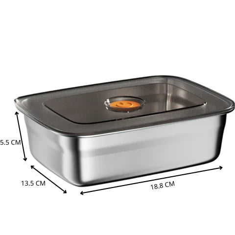 Recipiente para alimentos de acero inoxidable 316 con sistema de vacío – frescura garantizada al 100%
