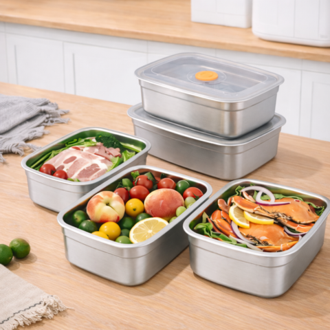 Recipiente para alimentos de acero inoxidable 316 con sistema de vacío – frescura garantizada al 100%