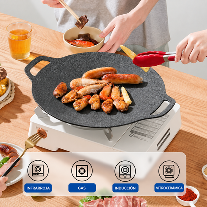 Comal antiadherente multiusos de 6 capas, compatible con estufas de inducción