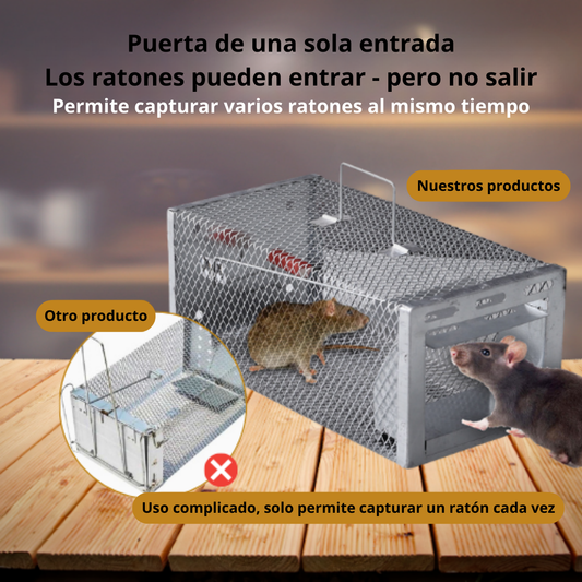 Jaula trampa humanitaria para capturar ratones y ardillas vivos