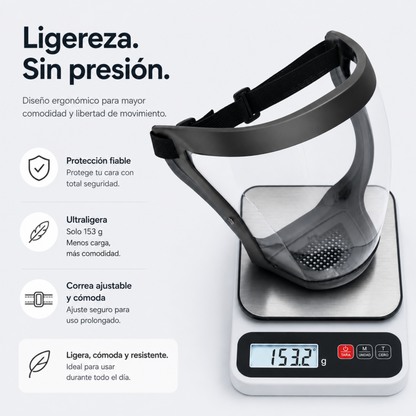 Máscara Protectora Integral Antivaho, Antigolpes y Cómoda para Llevar Todo el Día