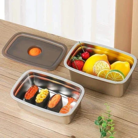 Recipiente Grande Para Alimentos Al Vacío De Acero Inoxidable Antibacteriano De 1000ml