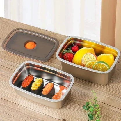 Recipiente Grande Para Alimentos Al Vacío De Acero Inoxidable Antibacteriano De 1000ml